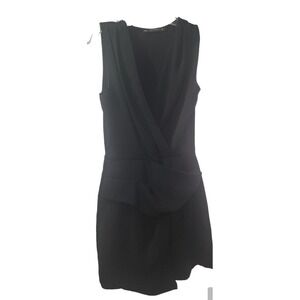 Zara Black Mini Dress‎ Sleeveless V-Neck Party Cocktail Dress